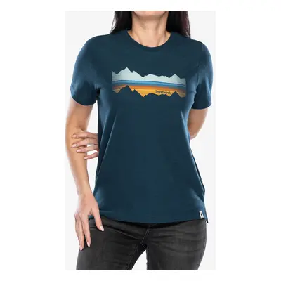 Smartwool Mountain Horizon Graphic Short Sleeve Tee Női nyomtatott póló - twilight blue