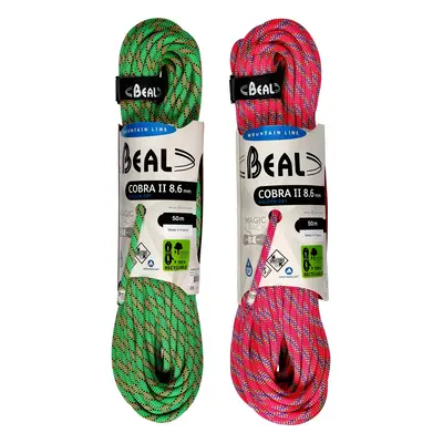 Beal Cobra II Unicore Golden Dry 8,6 mm x m Dupla kötél - fuchsia/green