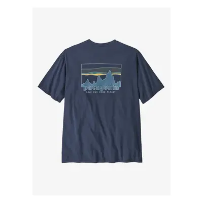 Patagonia Skyline Organic T-Shirt Pamutpóló - new navy