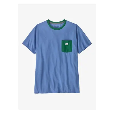 Patagonia Shop Sticker Pocket Responsibili-Tee Póló - abundant blue