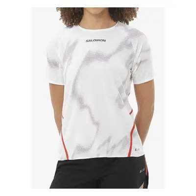 Salomon S/Lab Speed Tee Női futópóló - white/andorra