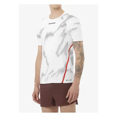 Salomon S/Lab Speed Tee Futópóló - white/white/andorra