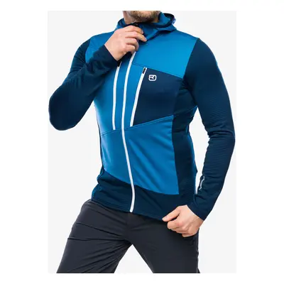 Ortovox Fleece Grid Hoody Kapucnis felső - mountain blue