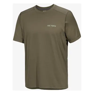 Arcteryx Cormac ArcBird Logo SS Futópóló - tatsu heather/stone green