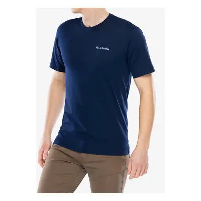 Columbia North Cascades Short Sleeve Tee Nyomtatott póló - collegiate navy/pasteled