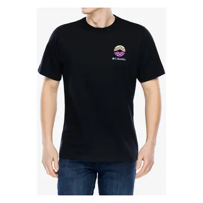 Columbia Kettle River Outdoor Tee Nyomtatott póló - black/circular linescape