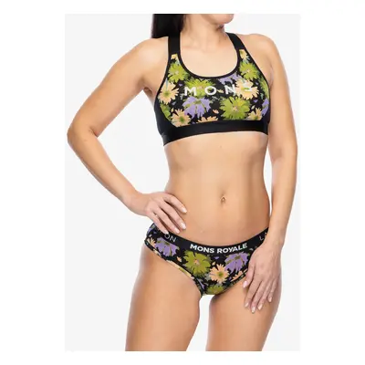 Mons Royale Stella X-Back Bra Sportmelltartó - alpine bloom/black