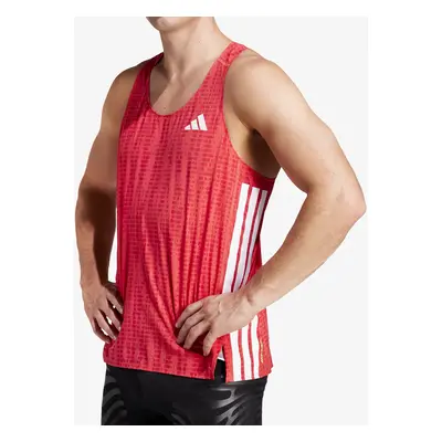 adidas Adizero Running Singlet Futópóló - semi lucid red/pure ruby