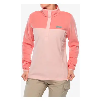 Columbia Benton Springs Half Snap Pull Over II Női felső - pink sand/alpenglow