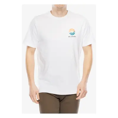 Columbia Kettle River Outdoor Tee Pamutpóló - white/circular linescape