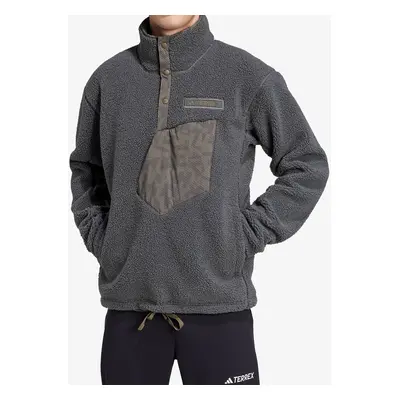 adidas TERREX Xploric High Pile Fleece Pullover Sweatshirt Polárfelső - legend ivy