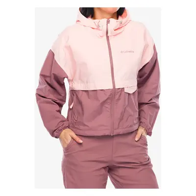 Columbia Spire Valley Cropped Windbreaker Női széldzseki - pink sand/fig