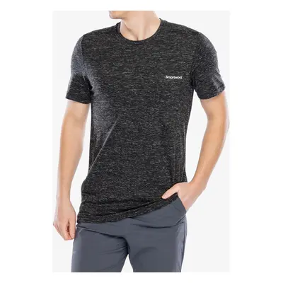 Smartwool Bear Trail Hemp Short Sleeve Graphic Tee Nyomtatott póló - black heather