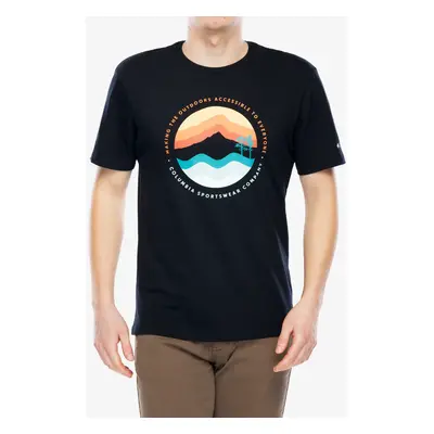 Columbia Path Lake Graphic Tee II Pamutpóló - black/circular linescape