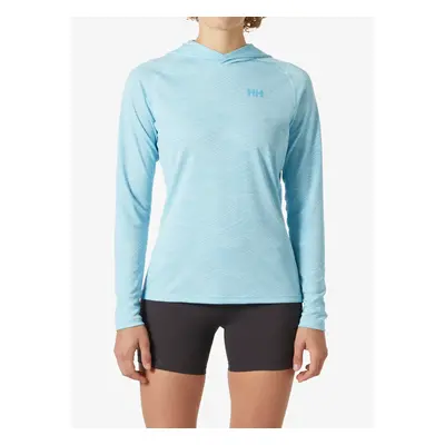 Helly Hansen LIFA Active Solen GR Hoodie Termoaktív női felső - light cyan wave aop