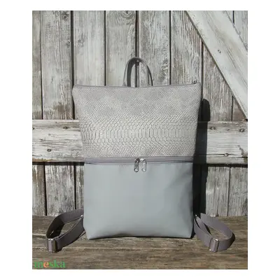 VÍZÁLLÓ CITY BAG HÁTIZSÁK/LAPTOPTÁSKA/OLDALTÁSKA : Szürke elegánsan