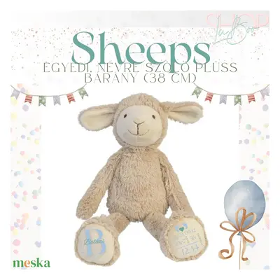 Sheeps - Emlékőr plüss bárány (38 cm)