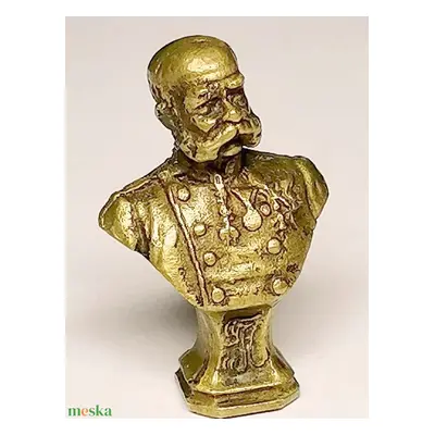 Ferenc József mellszobor - bronz figura miniatúra.