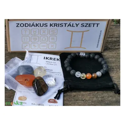 Zodiákus kristály szett- Ikrek