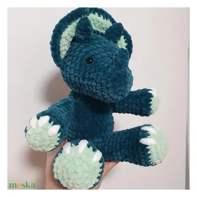 Horgolt amigurumi plüss dínó