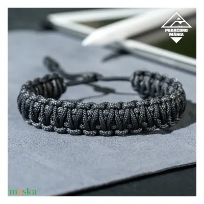 - Elegáns szürke - 2 IN 1 állítható méretű paracord karkötő