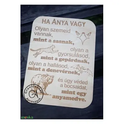 Ha anya vagy... - tábla