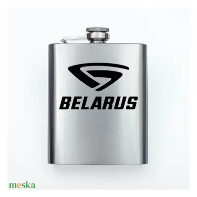 Gravírozott fém flaska - Belarus