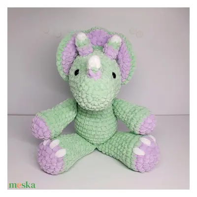 Horgolt amigurumi plüss dínó