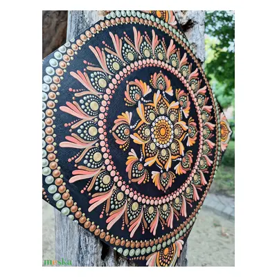 Pontozott mandala - Narancs, szakrális csakra mandala