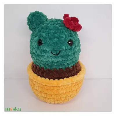 Horgolt amigurumi plüss kaktusz