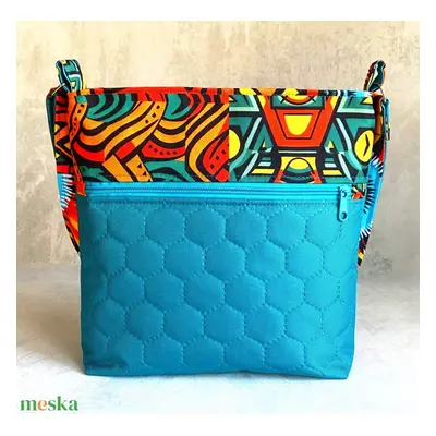 Crossbody – Türkiz, afrikamintás