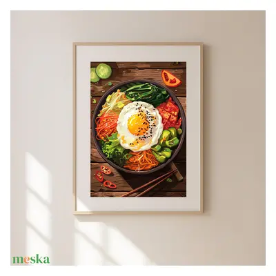 Food Poster falikép – Bibimbap