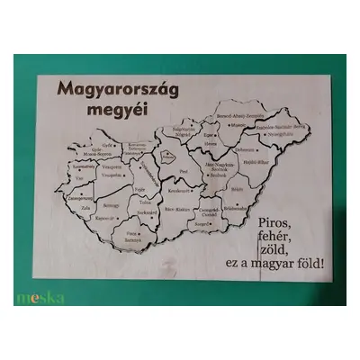 Magyarország megyéi és megyeszékhelyei Puzzle játék