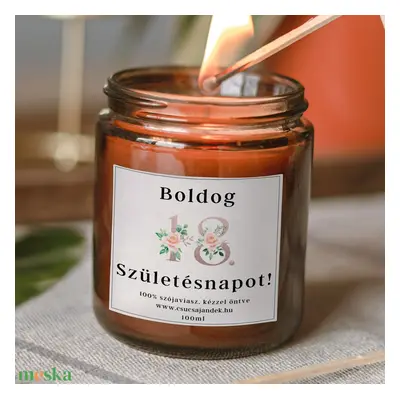 Illatgyertya - Boldog születésnapot! ( Választható illattal )