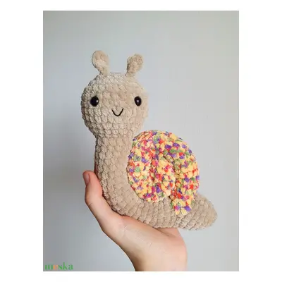 Horgolt amigurumi plüss csiga