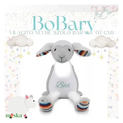 BoBary - Világító névre szóló bárány (17 cm)