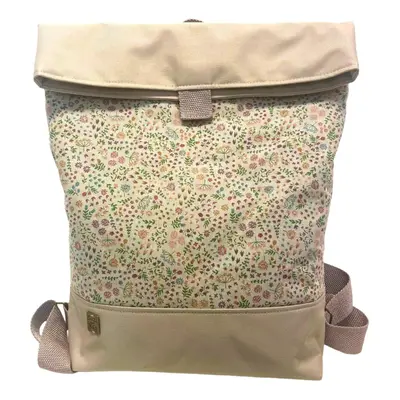 SuziartBag Beige mintás nagyméretű hátizsák