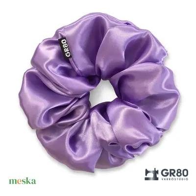 ÓRIÁS, Milka-lila szaténselyem hajgumi scrunchie