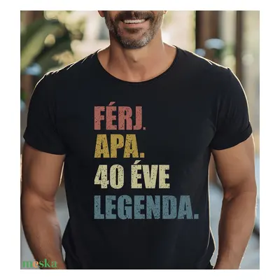 “Férj. Apa. 40 Éve Legenda.” – Tökéletes Szülinapi Ajándék Férjeknek és Apáknak, Barátoknak és K