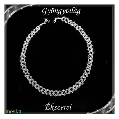 Esküvői, menyasszonyi choker lánc, swarovszki kristály SL-ESW05 clear