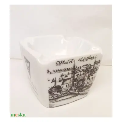 Bavaria négy oldalán mintázott porcelán hamuzó edényke készlet 10db. egyben