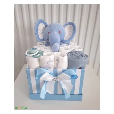 Dumbo baba box ,pelenkatorta, 2-5 kg pelenkatorony, babaváró csomag