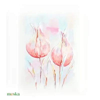 Tulipános fotóalbum 13x18 cm-es fotóknak