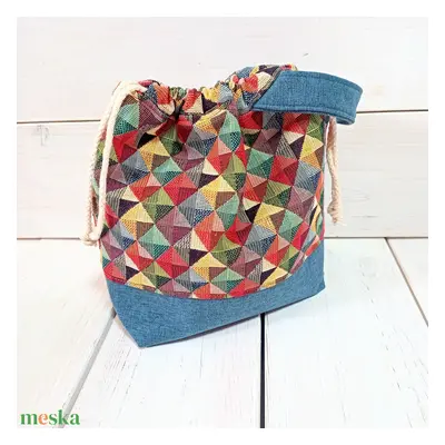 Project bag - Harlequin mintás