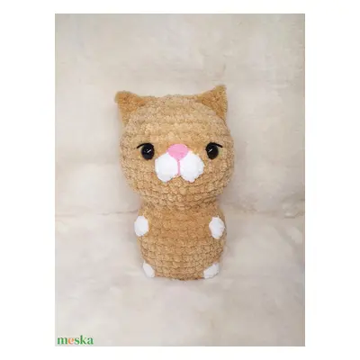 Horgolt amigurumi plüss cica