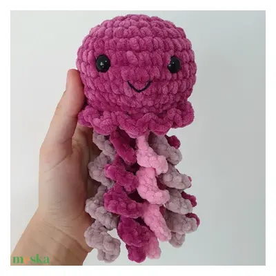 Horgolt amigurumi plüss medúza