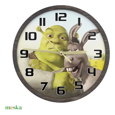 Dekoratív falióra - Shrek