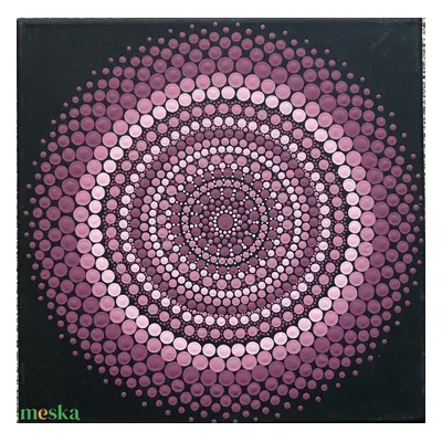 Mályva-rózsaszín pontozott mandala