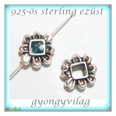 925-ös sterling ezüst ékszerkellék: köztes / gyöngy / dísz EKÖ 69