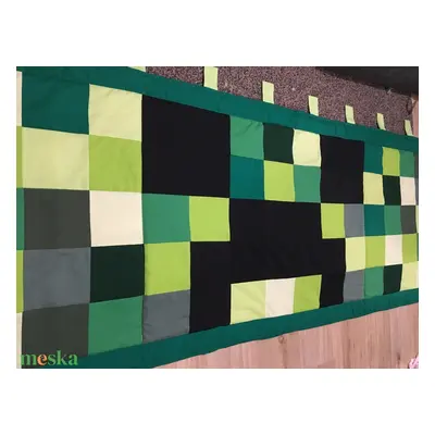 Minecraft patchwork falvédő +2 db párnahuzat